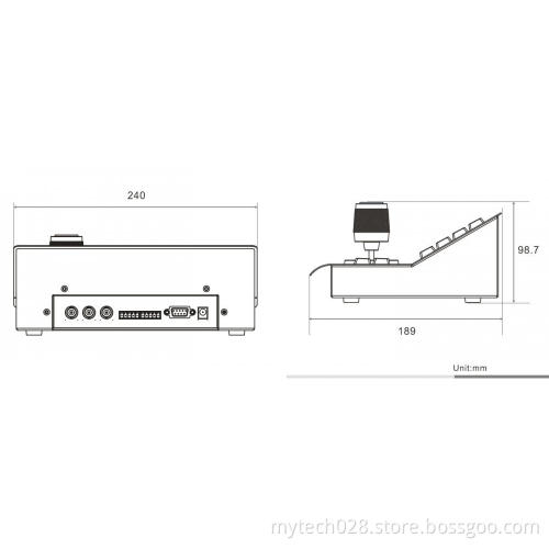 5inch 4D joystick keyboard controller 3CH BNC input